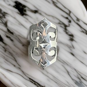 Stainless Steel Vintage Design Cocktail Party Ring
